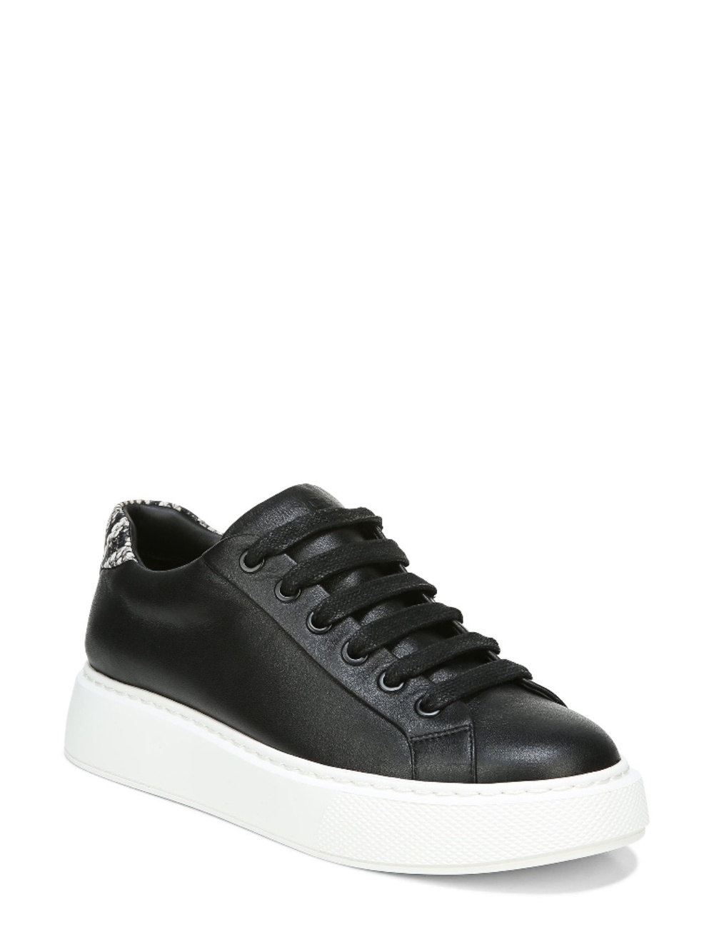 VINCE Rhea Platform Sneakers (Black Leather, Size 6)